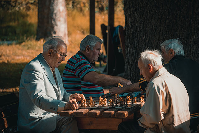 talking about medicare during a game of chess